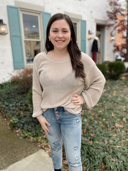 Maia Twist Open Back Sweater