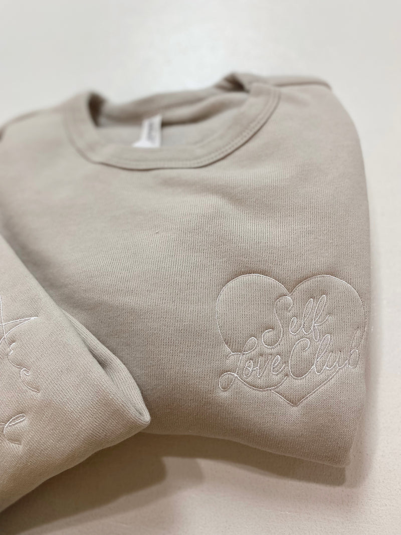 Self Love Club Crewneck With Sleeve Detail