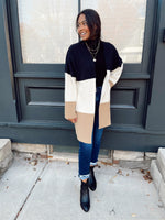 Cool Nights Color Block Cardigan