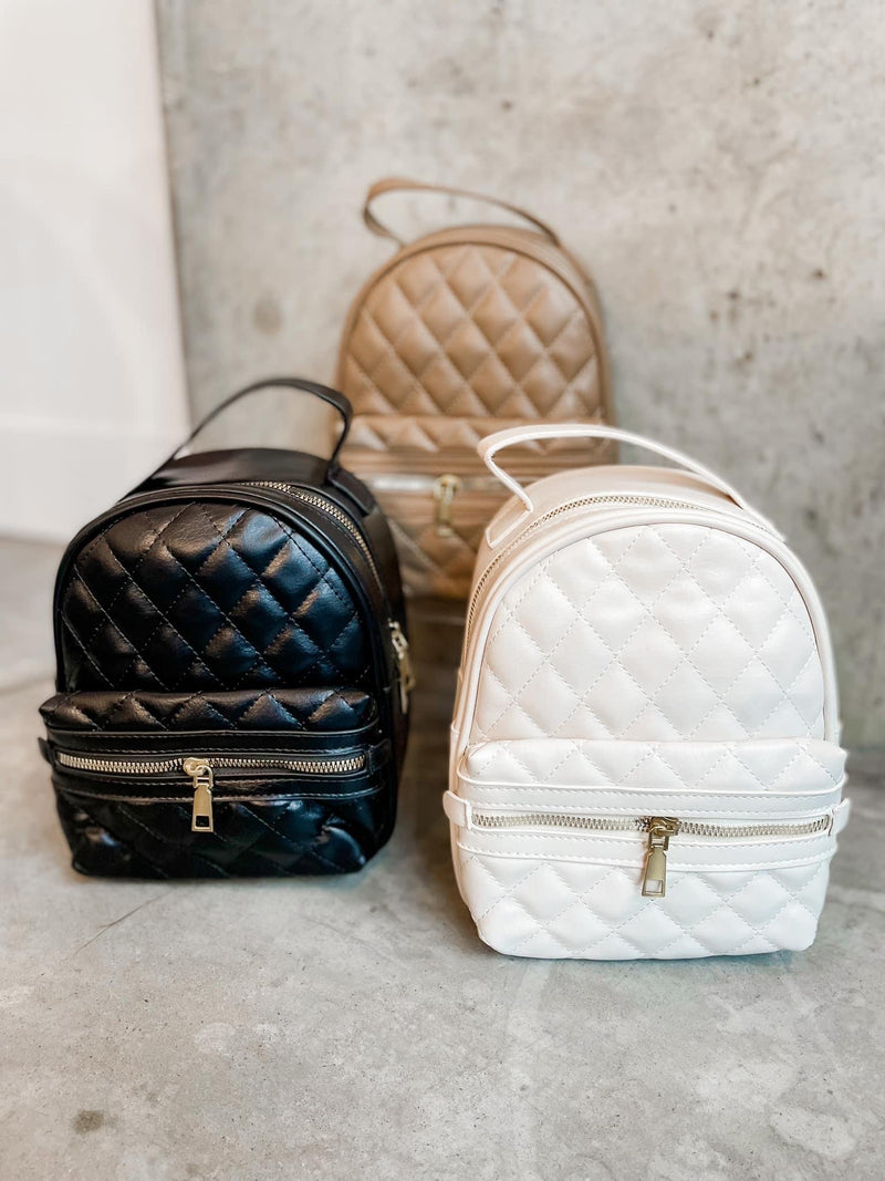 Got to Have It Quilted Backpack-Cream