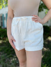 Lauryn Twill Shorts-Off White