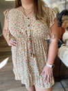 Kynlee Button Front Dress-Cream