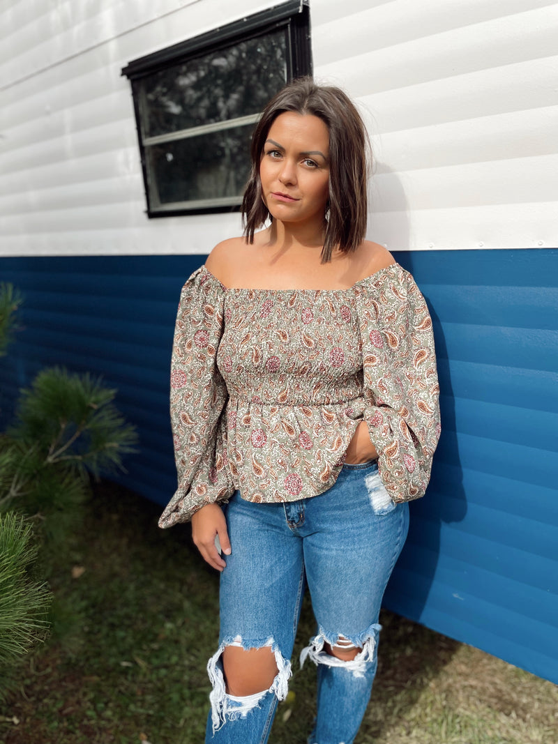 Ozzy Smocked Peplum Top