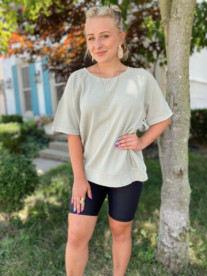 Leia Waffle Knit Top