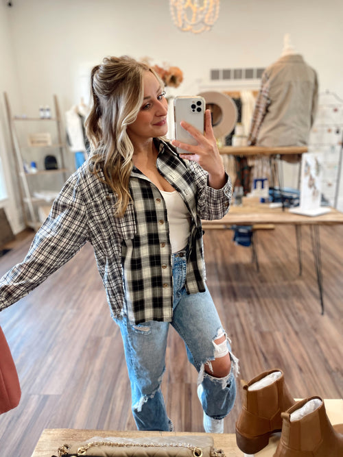 Possibilities Plaid Top