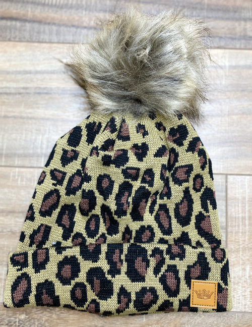 Leopard Pom Hat
