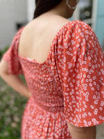 Easy On Me Midi Dress-Coral