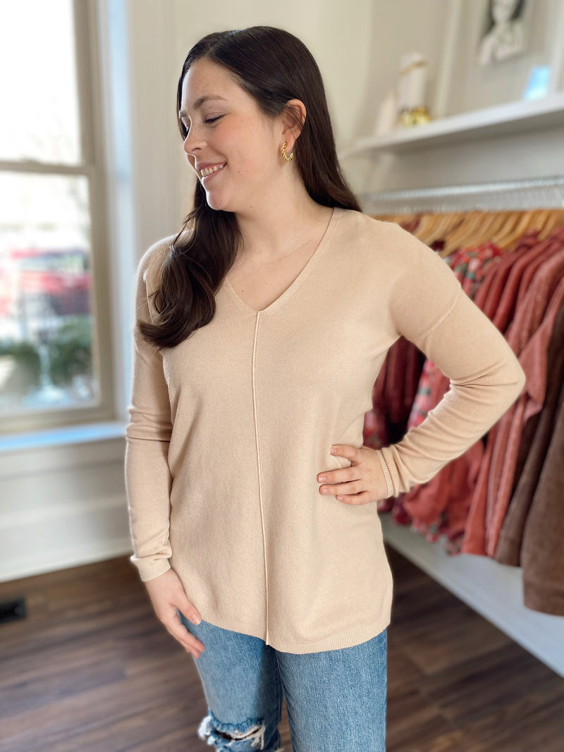 Soft and Casual V-Neck Top