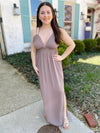 Crowd Pleaser Maxi Dress-Mocha