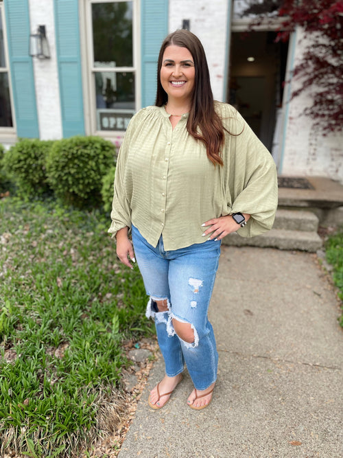 Austen Textured Button Down Blouse