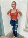 Mira Knit Crop Top- Rust