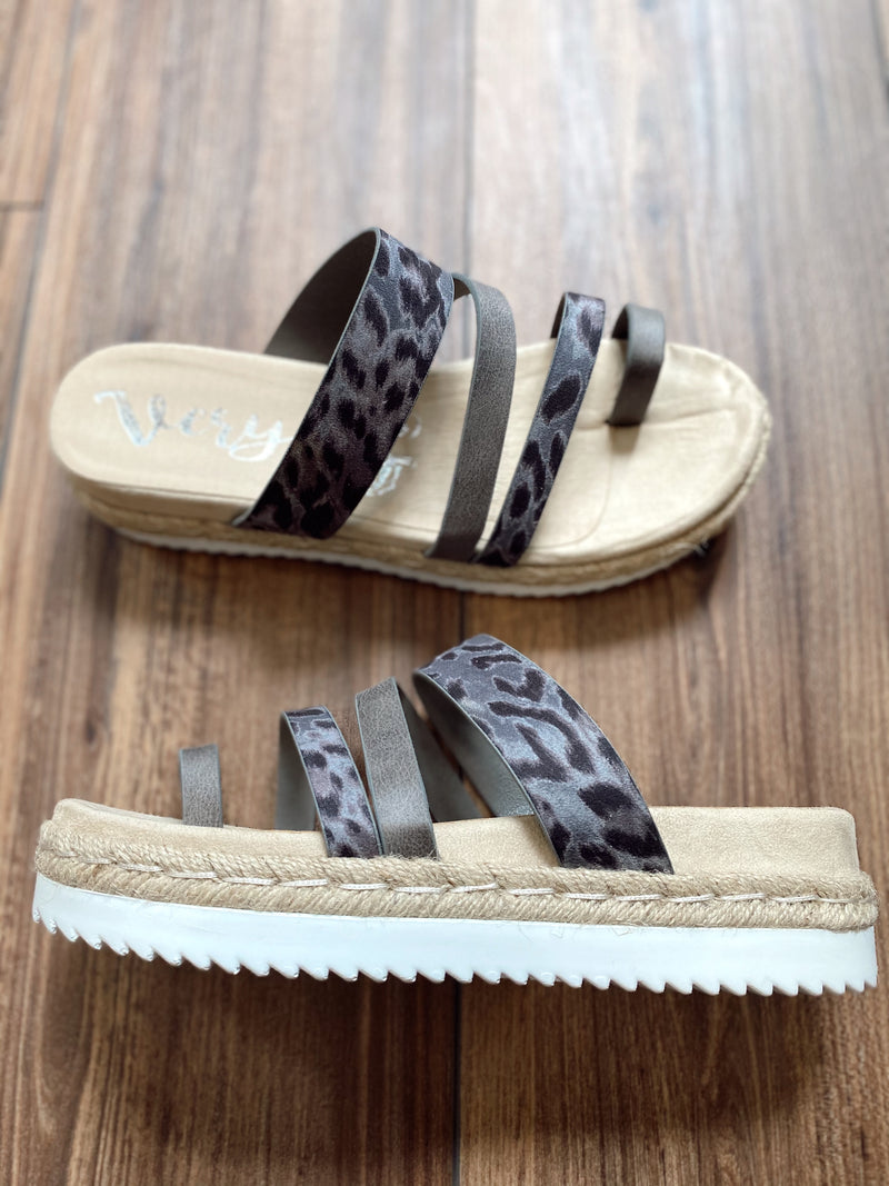 Very G Grey Groove Sandal
