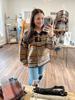 Lost Without You Aztec Pattern Jacket-Mustard Mix