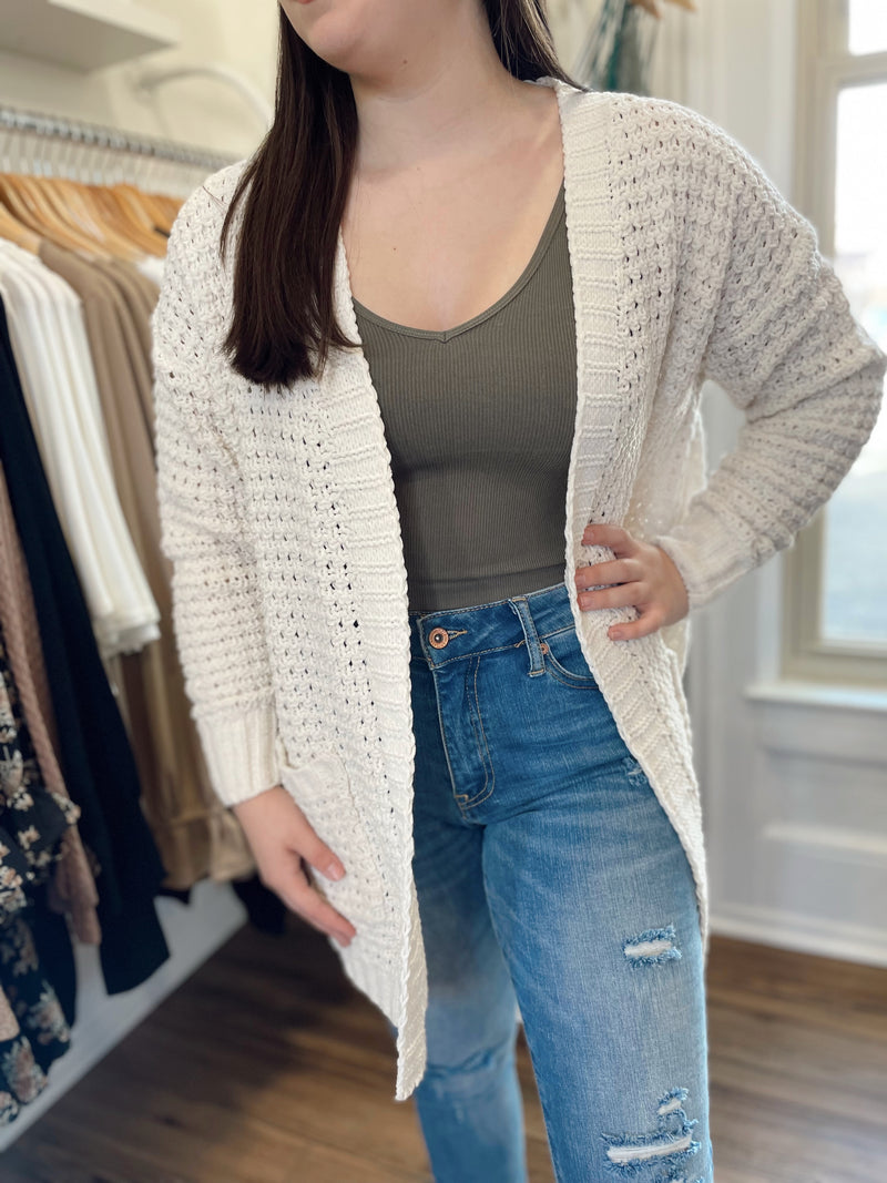 Curl Up by the Fire Cardigan-Cream