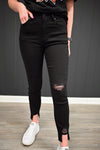 Azariah High Rise Skinny Jean-Black