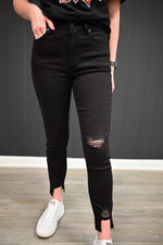 Azariah High Rise Skinny Jean-Black