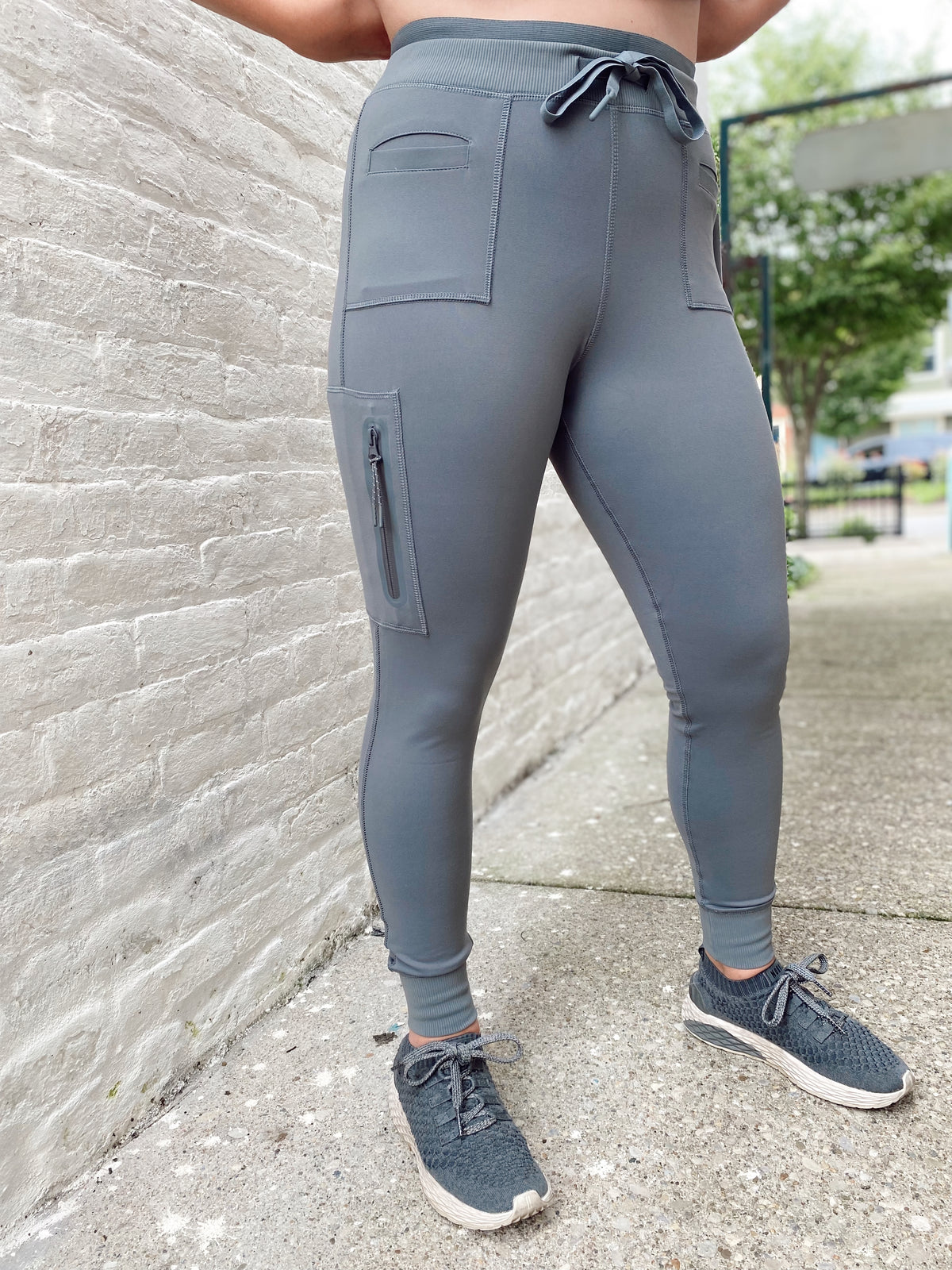 Lola Utility High-waist Leggings-Pearl