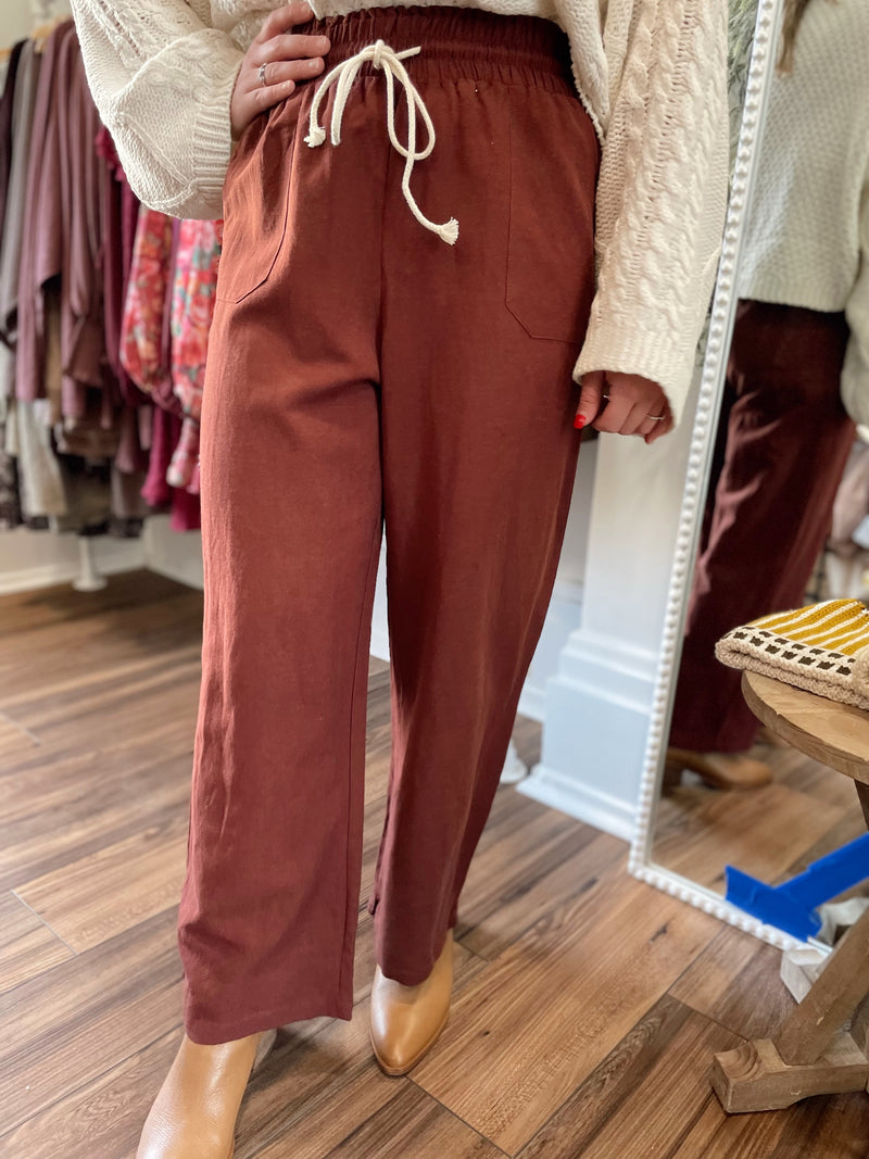 Dionne Linen Drawstring Pants