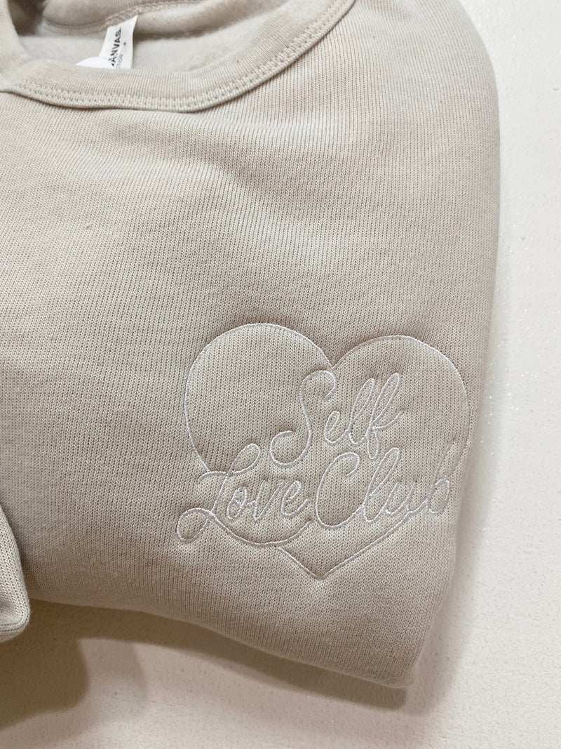 Self Love Club Crewneck With Sleeve Detail