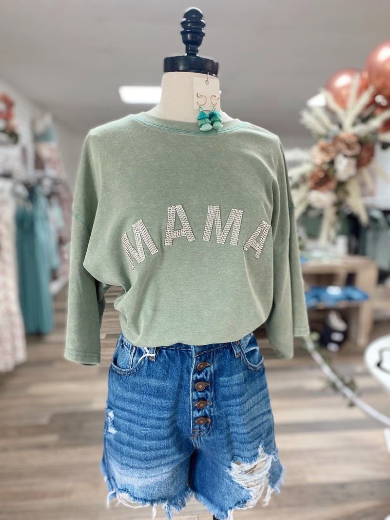 Disco "MAMA" Tee-Green