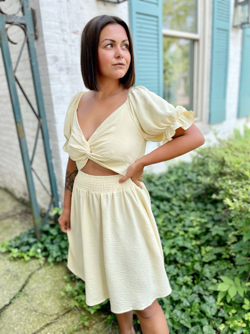 Oh Honey Puff Sleeve Dress