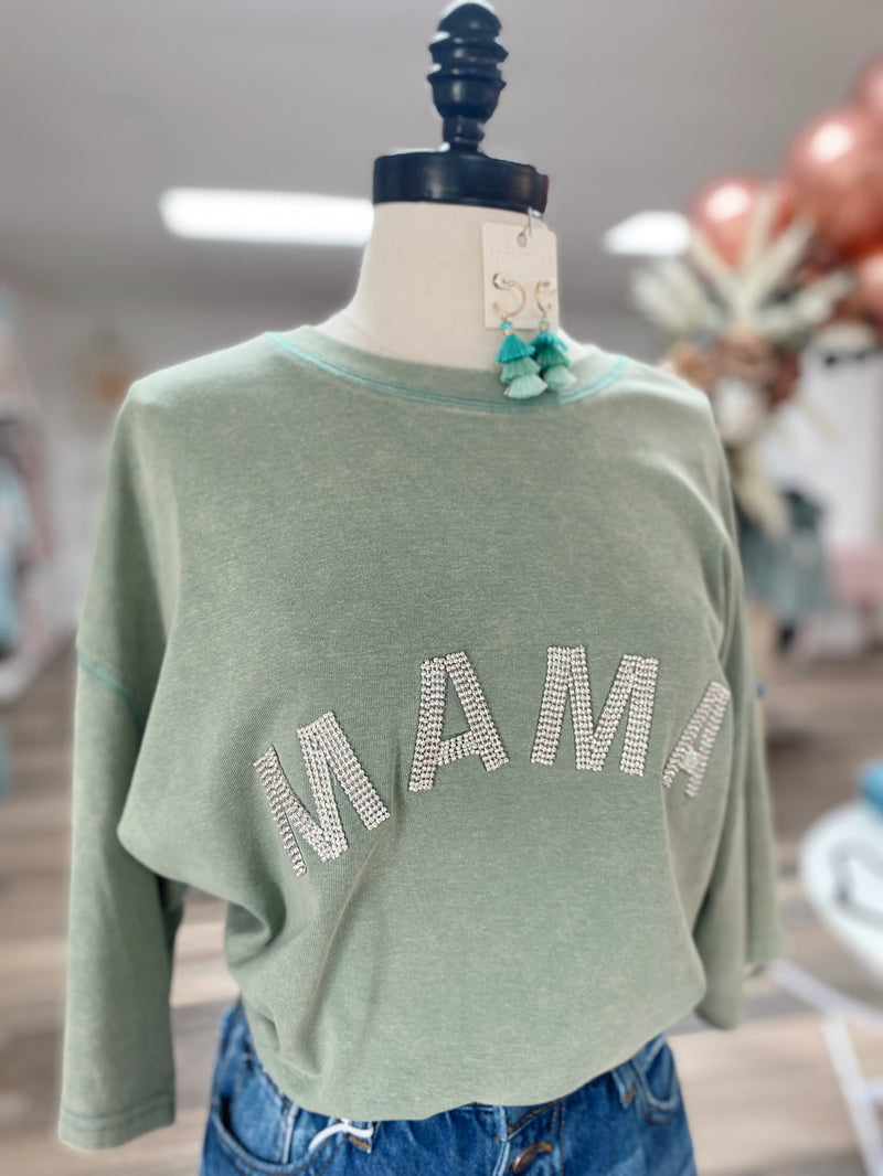 Disco "MAMA" Tee-Green