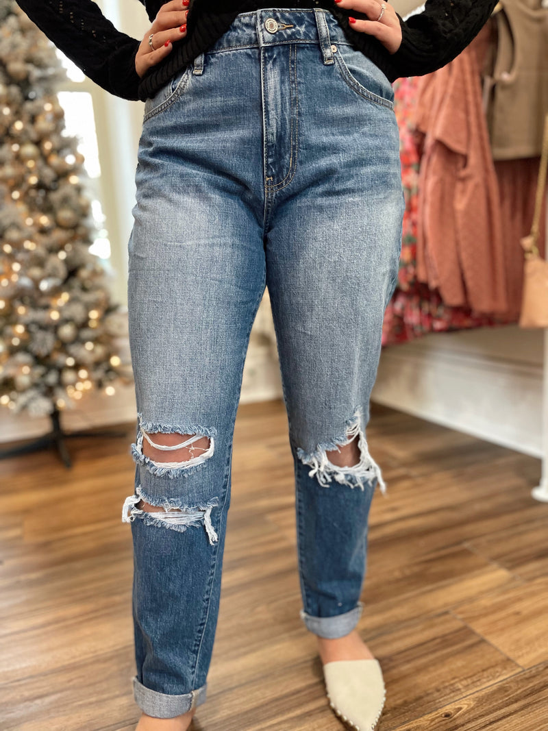 Greta High Rise Mom Jeans