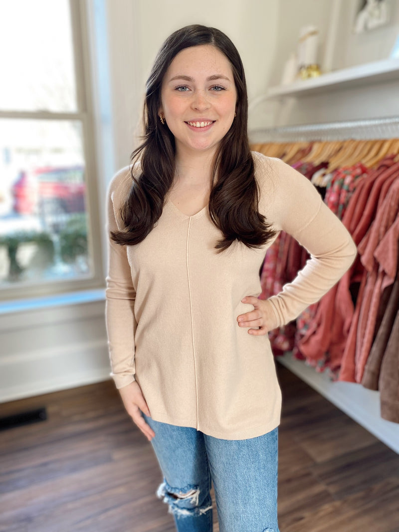 Soft and Casual V-Neck Top