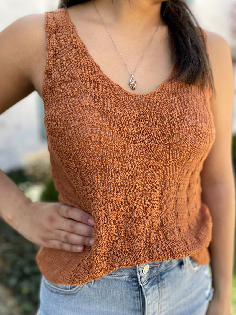 Easy On Me Crochet Tank-Gucci