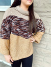Emily Color Block Cowl Neck Top
