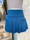 Sporty Gal Active Tennis Skirt-Deep Blue/Green
