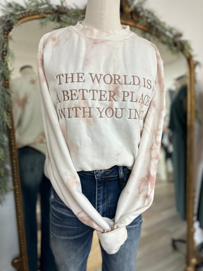 ***PREORDER***The World Embroidered Crewneck