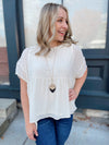 Kennedy Swiss Dot Top-Cream