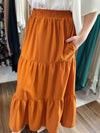Frankie Tiered Maxi Skirt-Amber