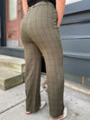 Boss Lady Olive Plaid Pants