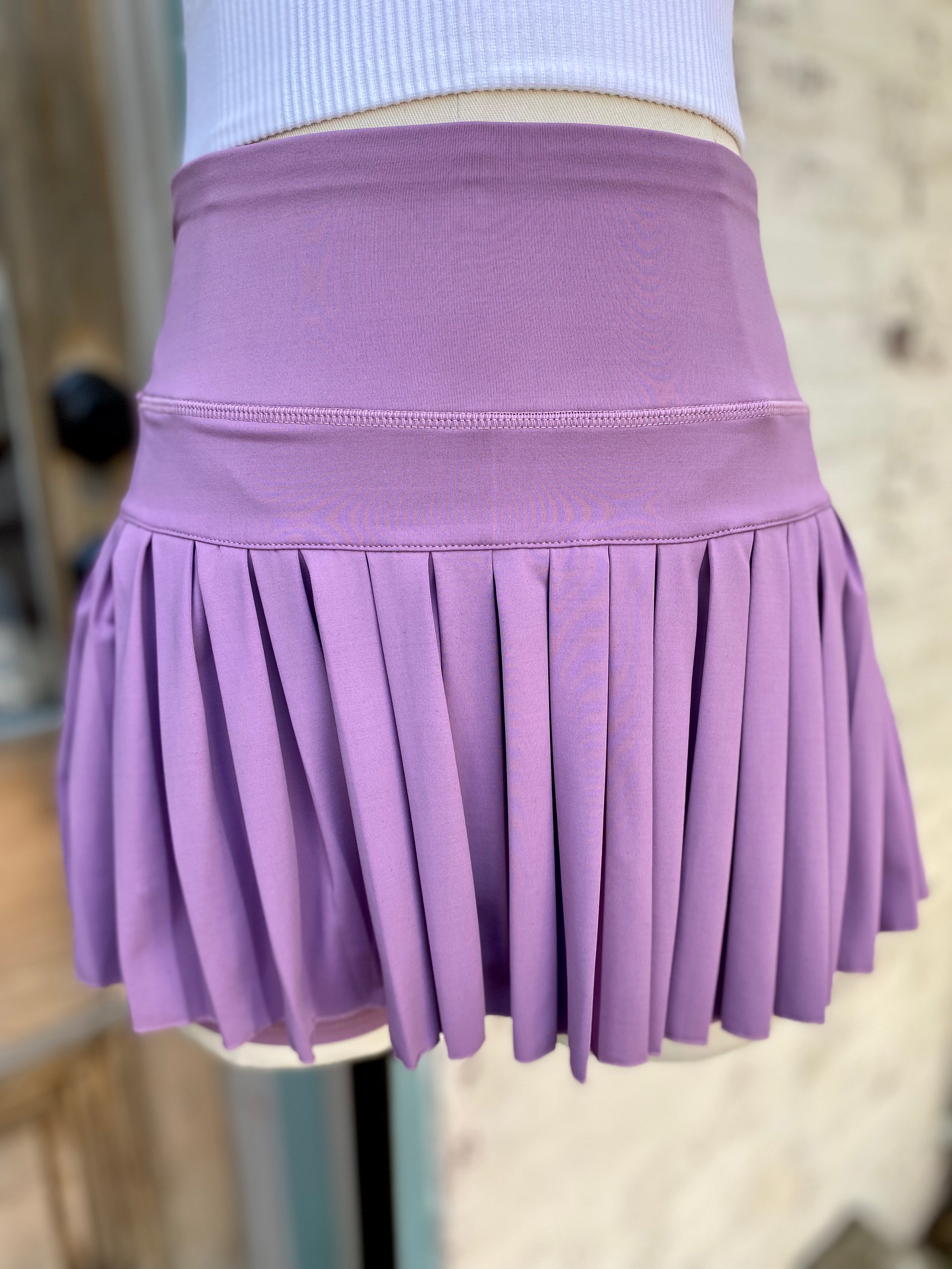 Sporty Gal Active Tennis Skirt Purple Golden Grace Boutique