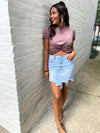 Riya Twist Front Cropped Tee-Burgundy