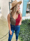 Cara Color Block Contrast Bodysuit