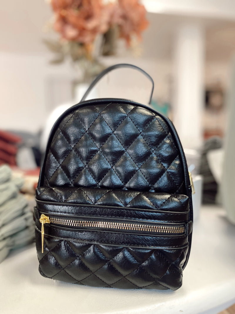 Got to Have It Quilted Backpack-Black