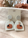 Clay Pumpkin Dangle Earrings
