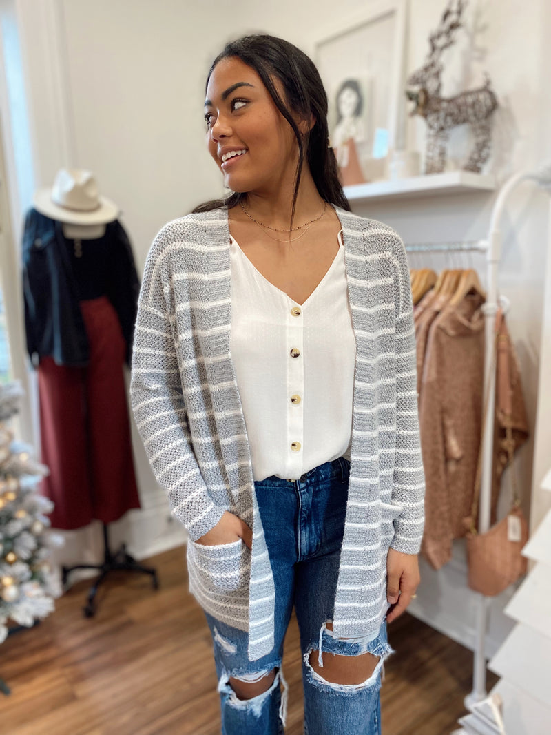 Greer Striped Cardigan
