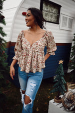 Halle Floral Print Top