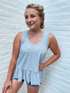 ZZZ Poppie Leopard Tank- Light Grey