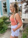 Serenity Athletic Cropped Tank-Dusty Coral