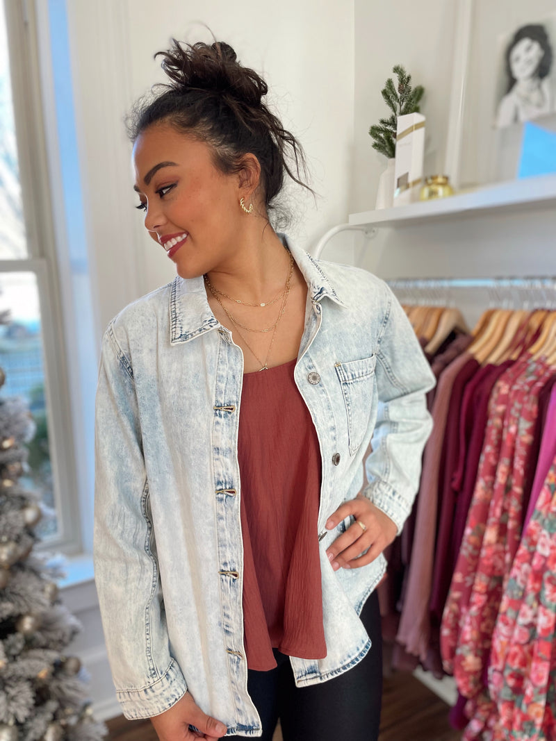 Lillee Denim Jackets-Denim