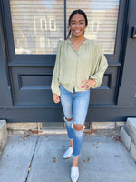 Austen Textured Button Down Blouse