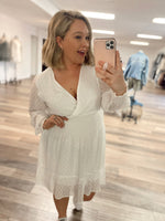 Forever Yours Swiss Dot Dress-White
