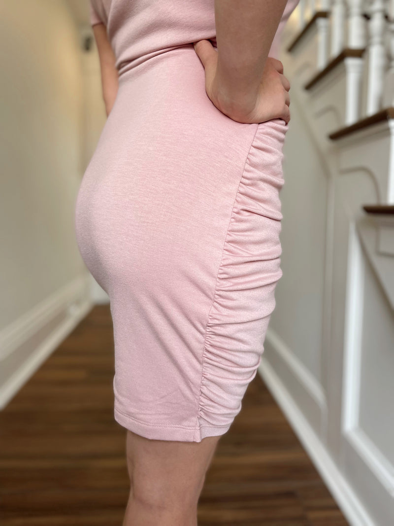 Simply Cute T-Shirt Dress-Dusty Pink
