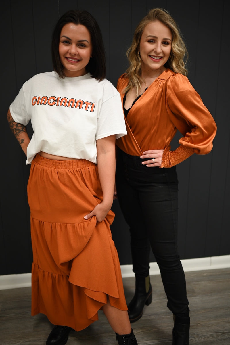 Frankie Tiered Maxi Skirt-Amber