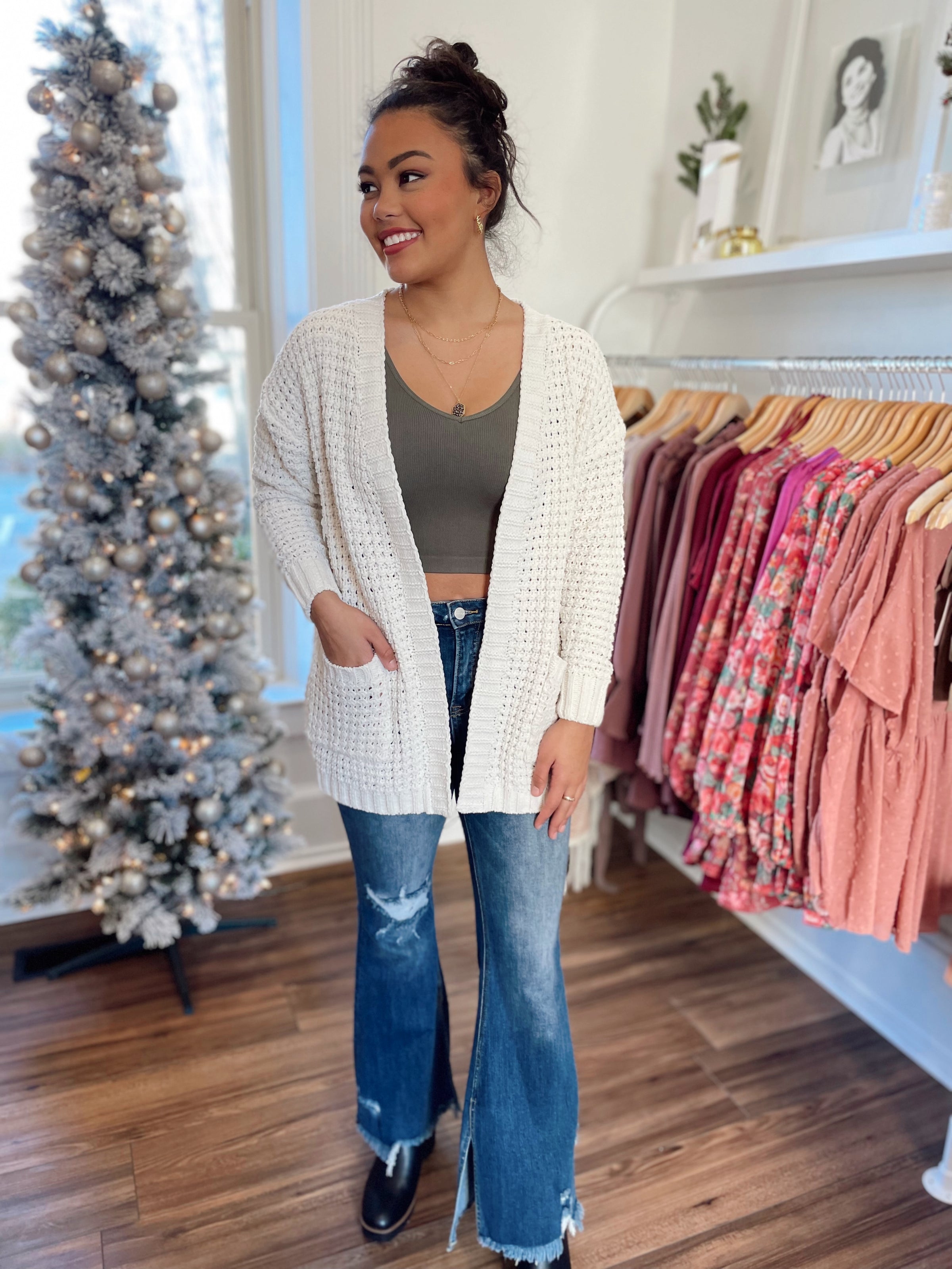 Curl Up by the Fire Cardigan-Cream